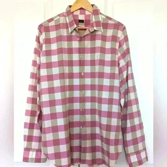 PS by Paul Smith Pink Button Down Shirt - size  large like new - Picture 3 of 9